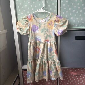 Flowered dot dot smile dress